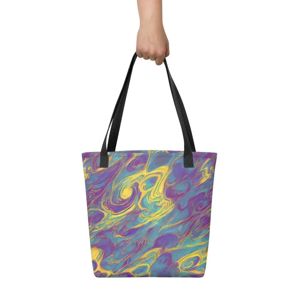 Golden Waveform on Tote Bag — Front