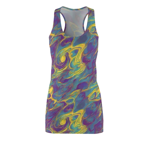 Golden Waveform on a Racerback Dress