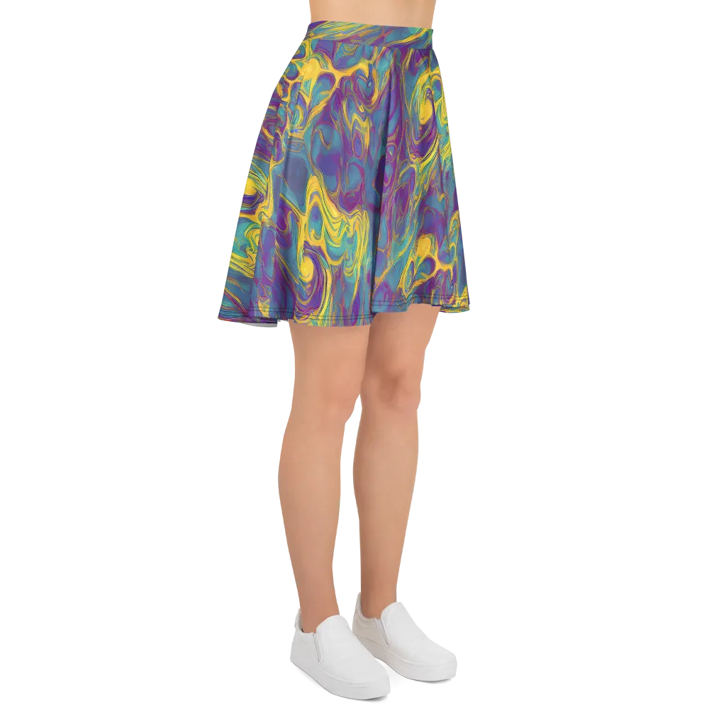 Golden Waveform on Skater Skirt — Right