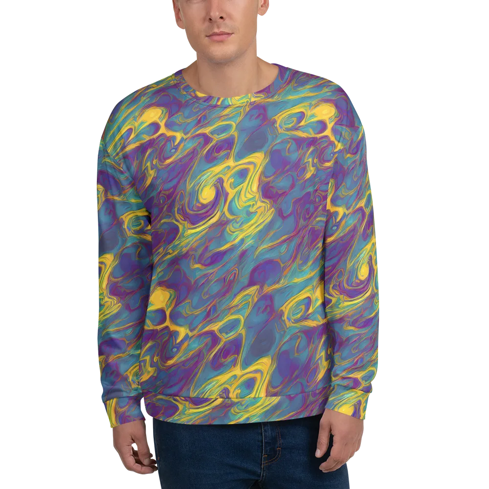 Golden Waveform on Sweatshirt — Front