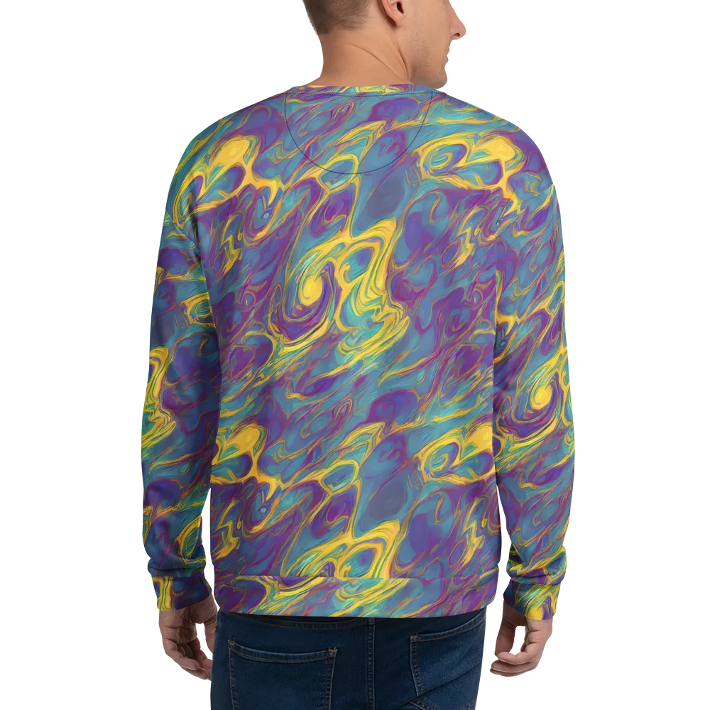 Golden Waveform on Sweatshirt — Back