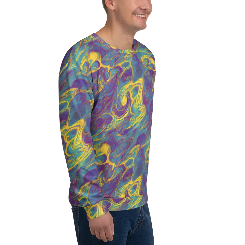 Golden Waveform on Sweatshirt — Right Front