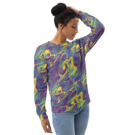 Golden Waveform on a Sweatshirt