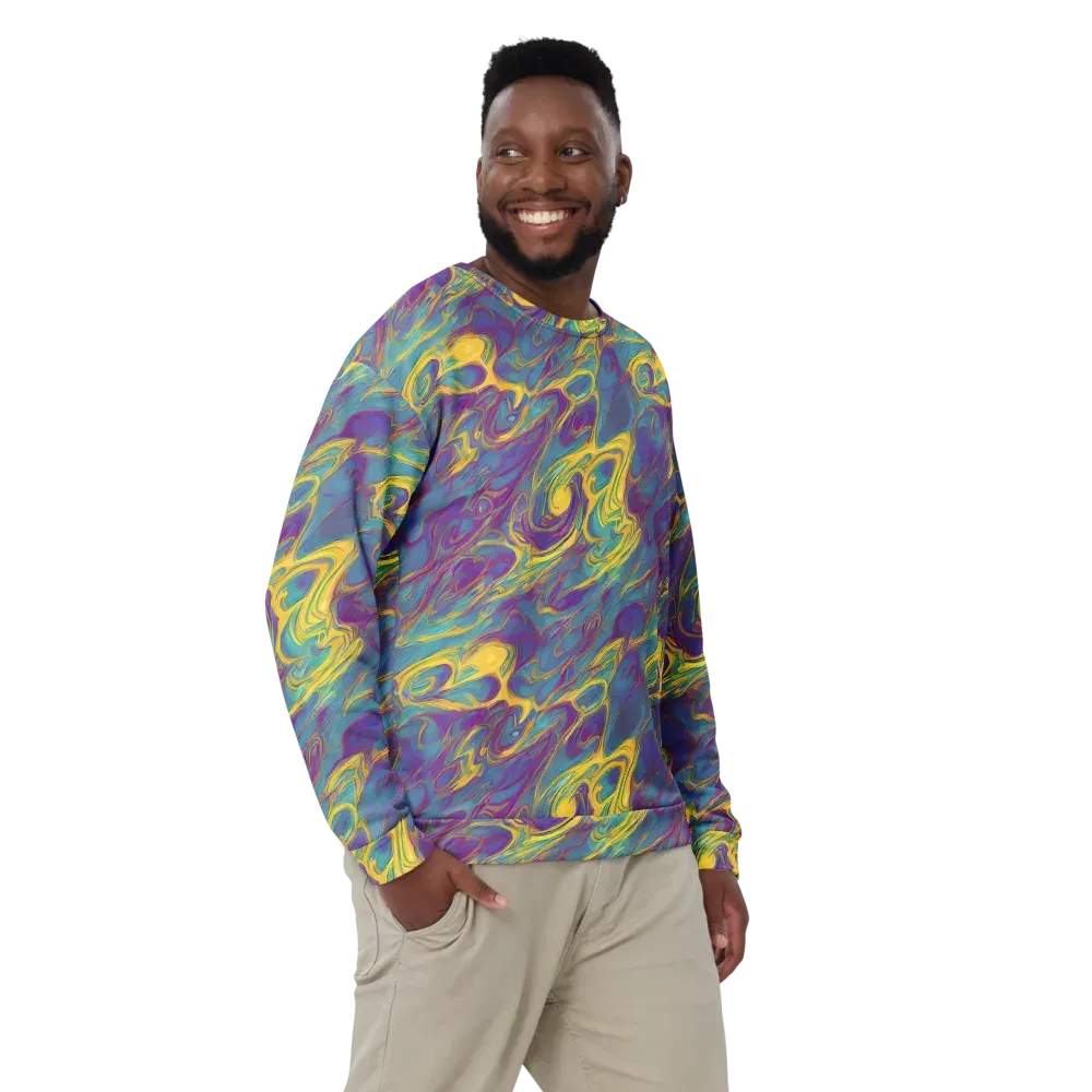 Golden Waveform on Sweatshirt — Front