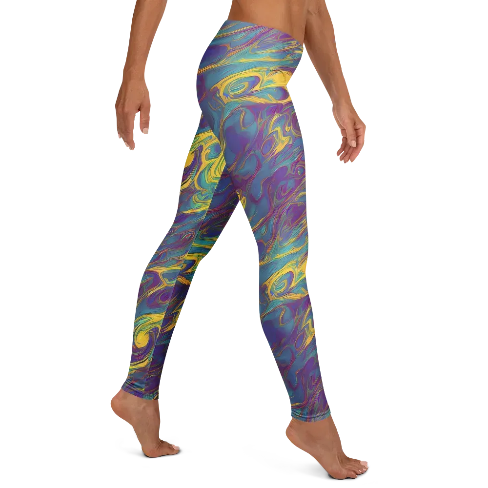 Golden Waveform on Leggings — Right