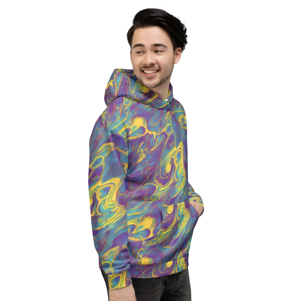 Golden Waveform on Hoodie — Right