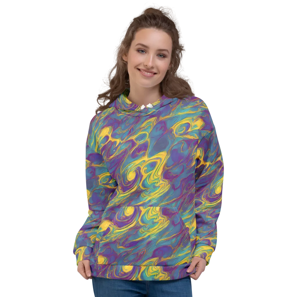 Golden Waveform on Hoodie — Front