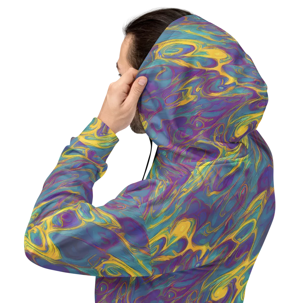 Golden Waveform on Hoodie — Back