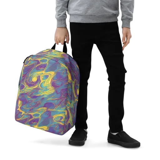 Golden Waveform on a Minimalist Backpack