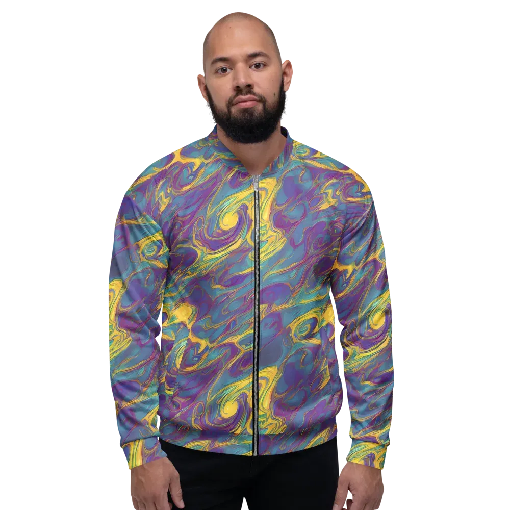 Golden Waveform on Bomber Jacket — Front