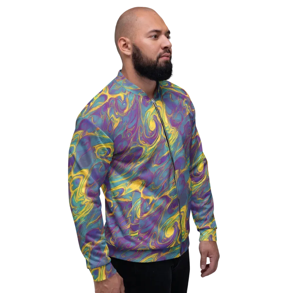Golden Waveform on Bomber Jacket — Right