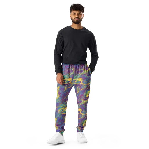 Golden Waveform on a Men's Joggers
