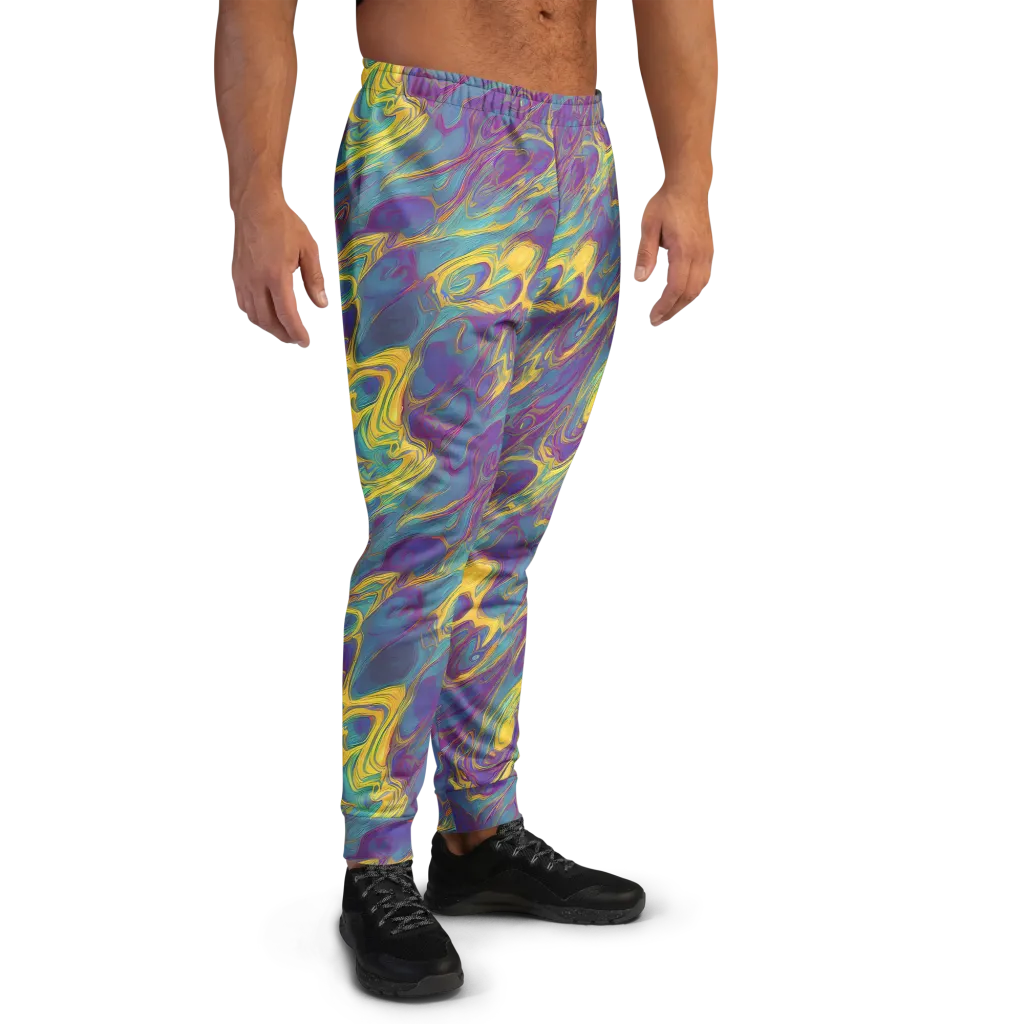 Golden Waveform on Men's Joggers — Right