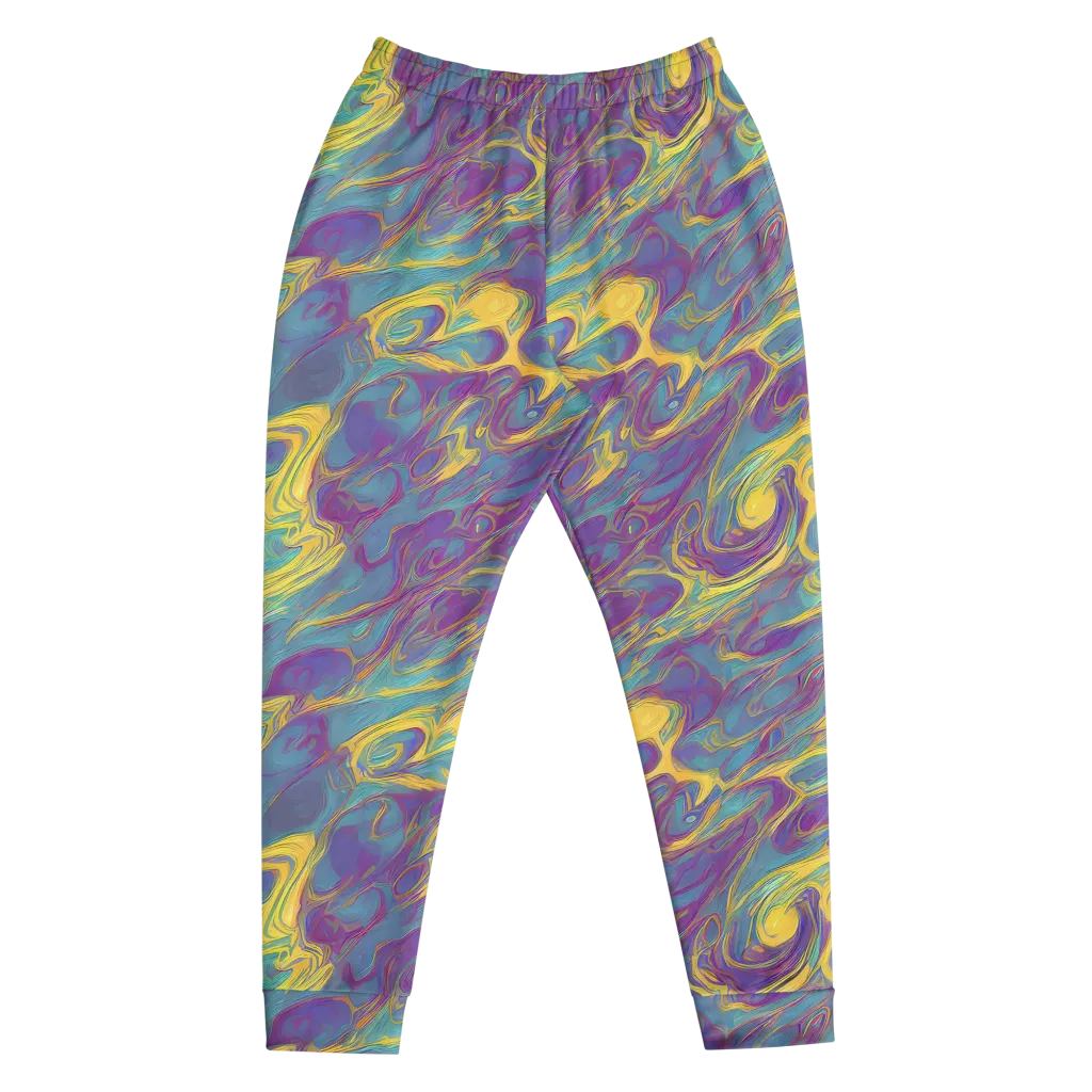 Golden Waveform on Men's Joggers — Front