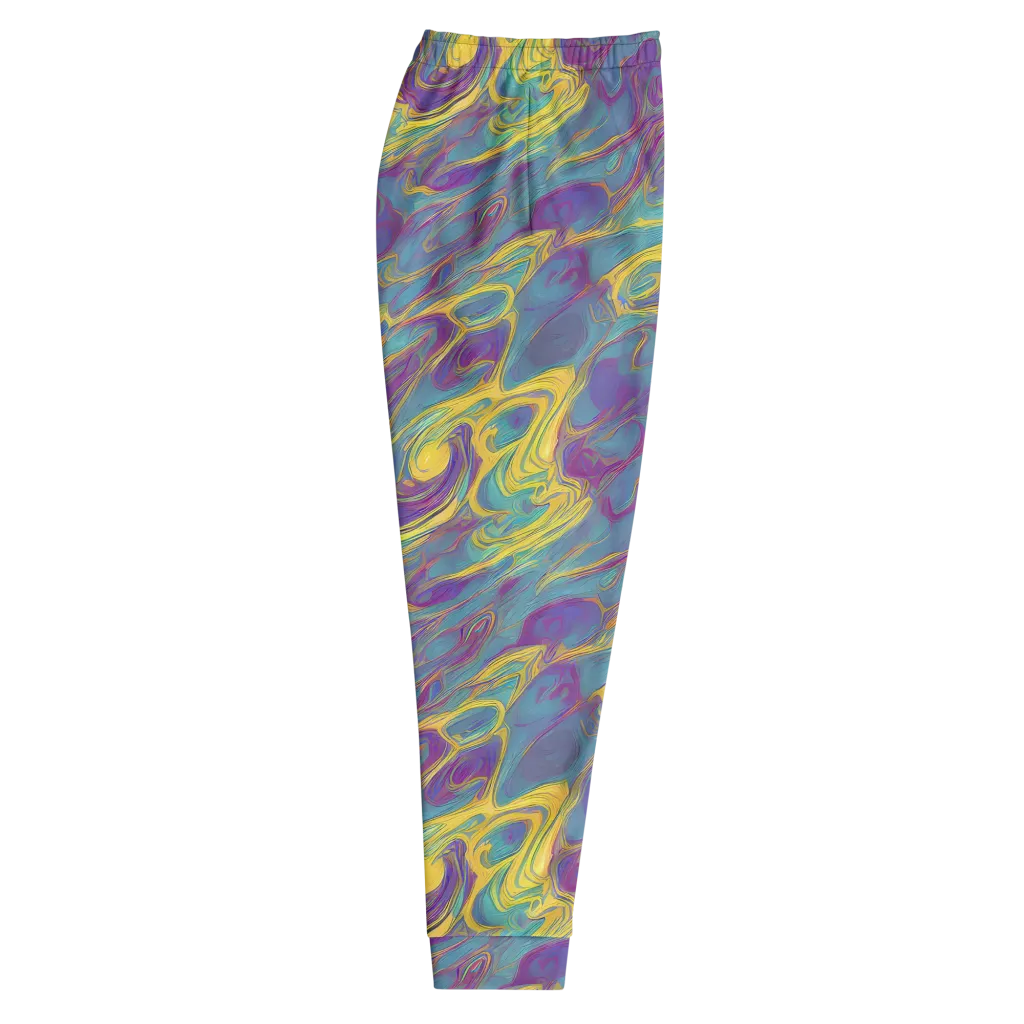 Golden Waveform on Men's Joggers — Right