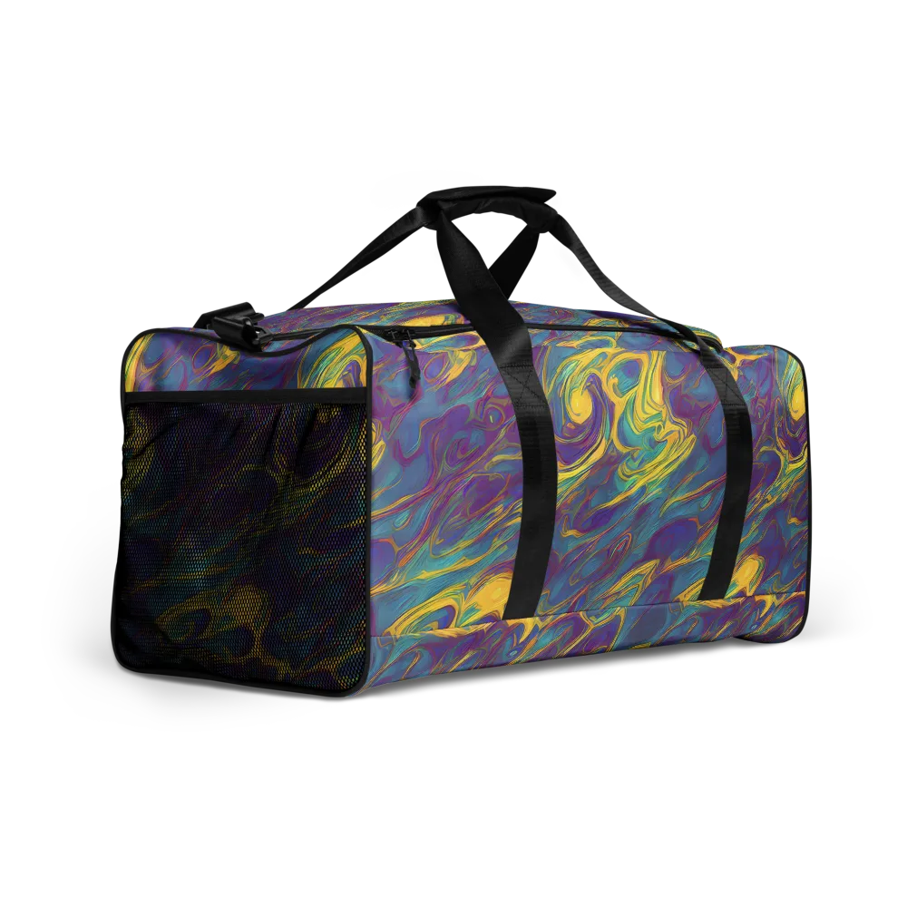 Golden Waveform on Duffle Bag — Right Front