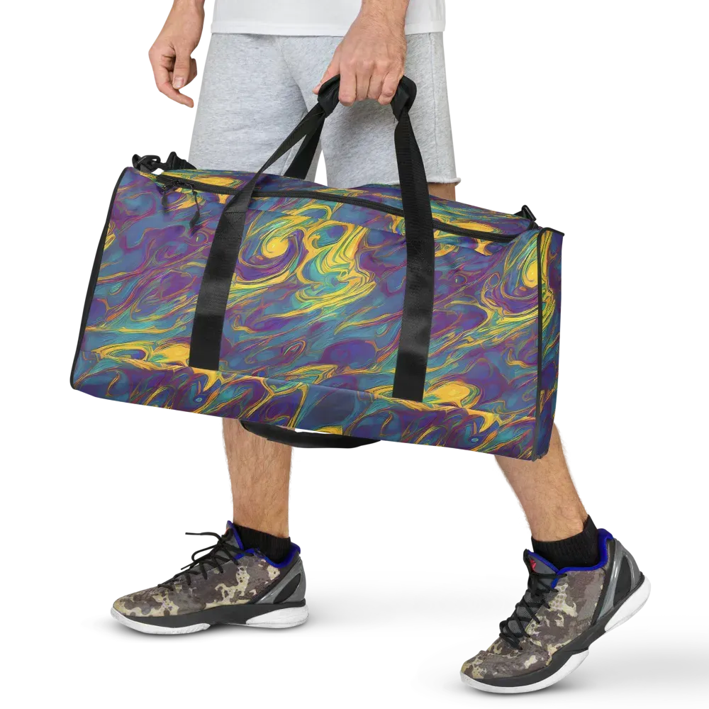 Golden Waveform on Duffle Bag — Front