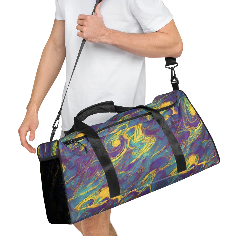 Golden Waveform on Duffle Bag — Right Front