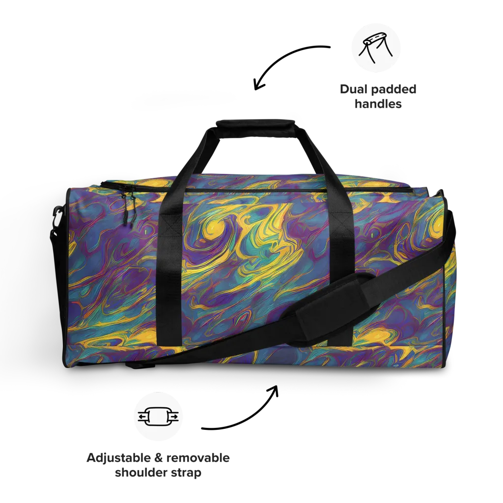 Golden Waveform on Duffle Bag — Front