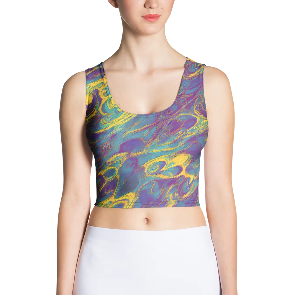 Golden Waveform on Crop Top — Front