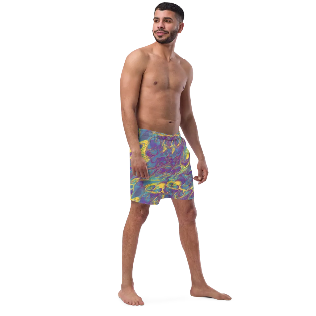 Golden Waveform on Swim Trunks — Right Front