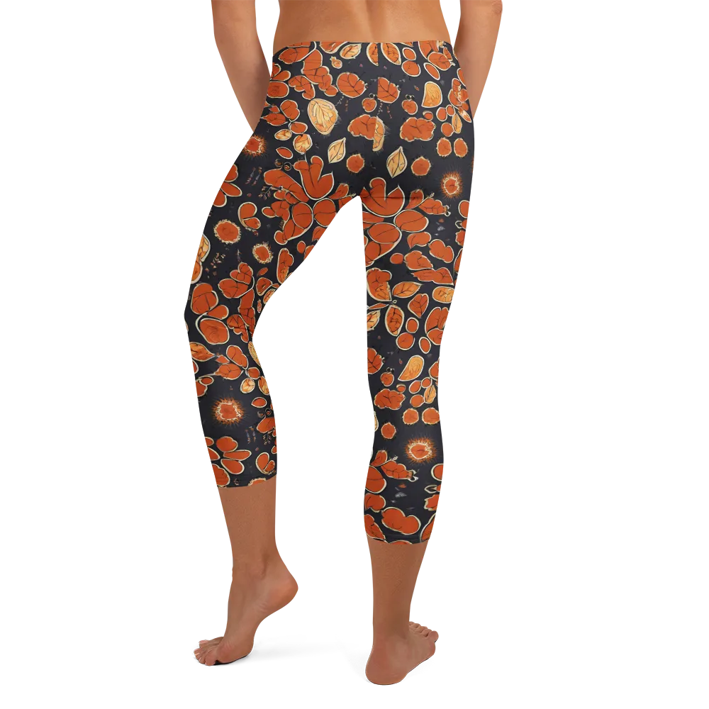 Ember Herbarium on Capri Leggings — Back