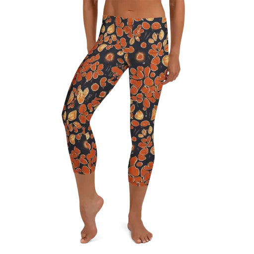Ember Herbarium on a Capri Leggings