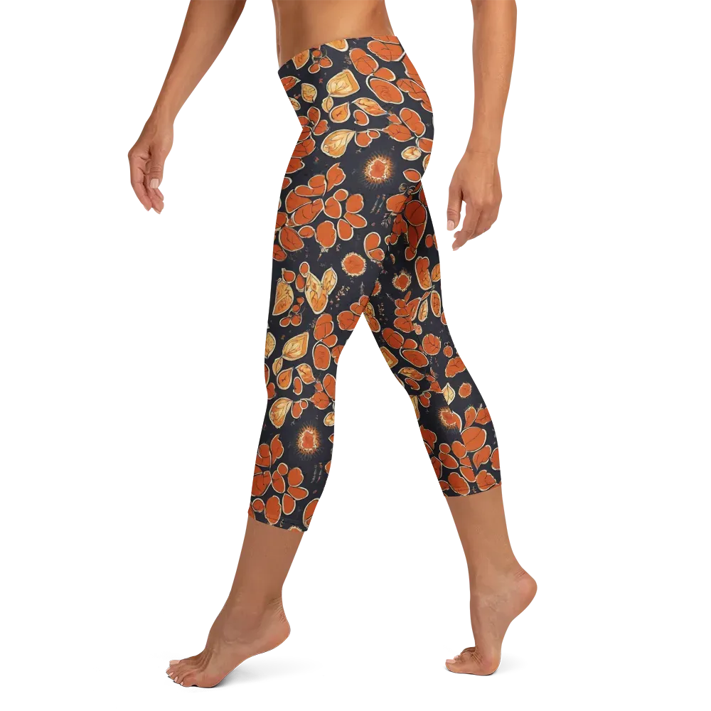 Ember Herbarium on Capri Leggings — Left