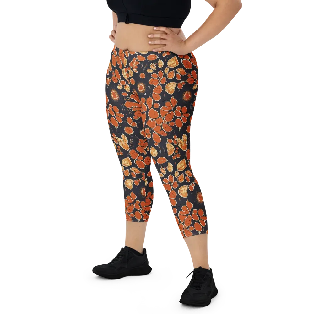 Ember Herbarium on Capri Leggings — Front