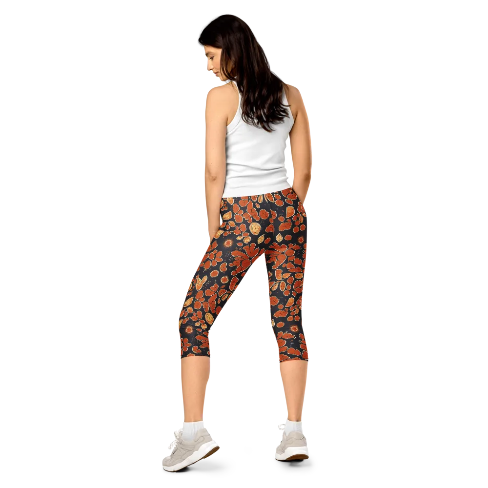 Ember Herbarium on Capri Leggings — Back