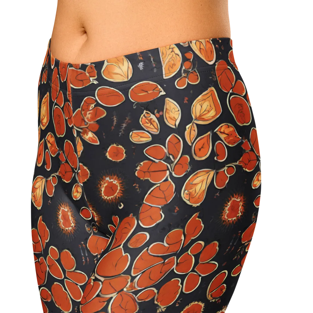 Ember Herbarium on Capri Leggings — Zoomed-in