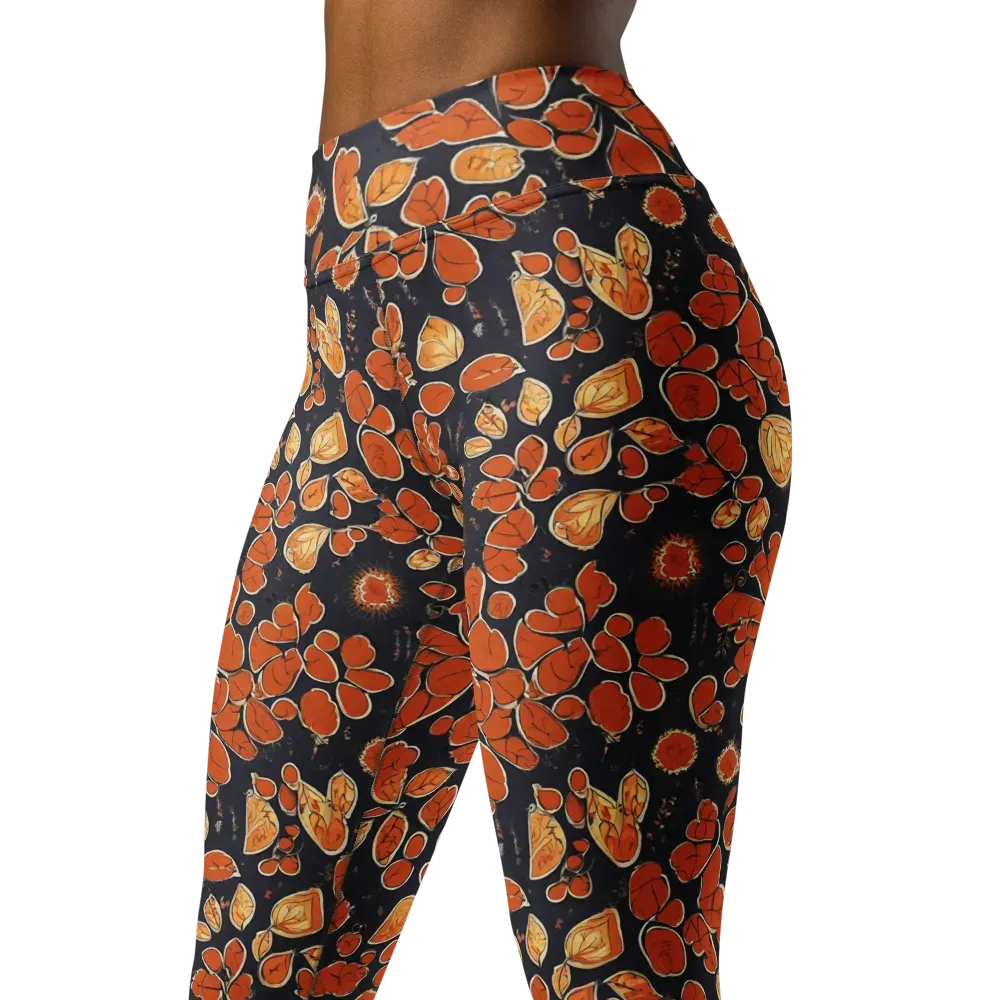 Ember Herbarium on Yoga Leggings — Left Front