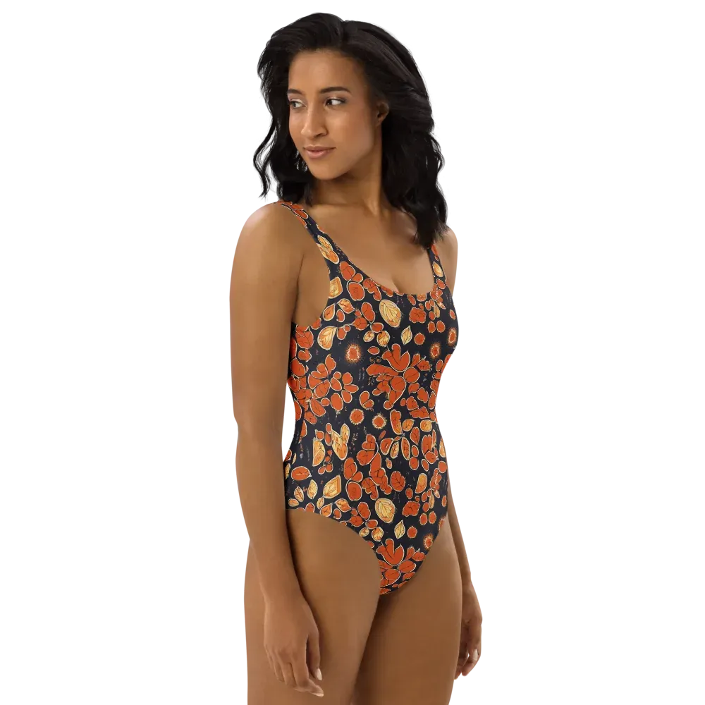 Ember Herbarium on One-Piece Swimsuit — Right