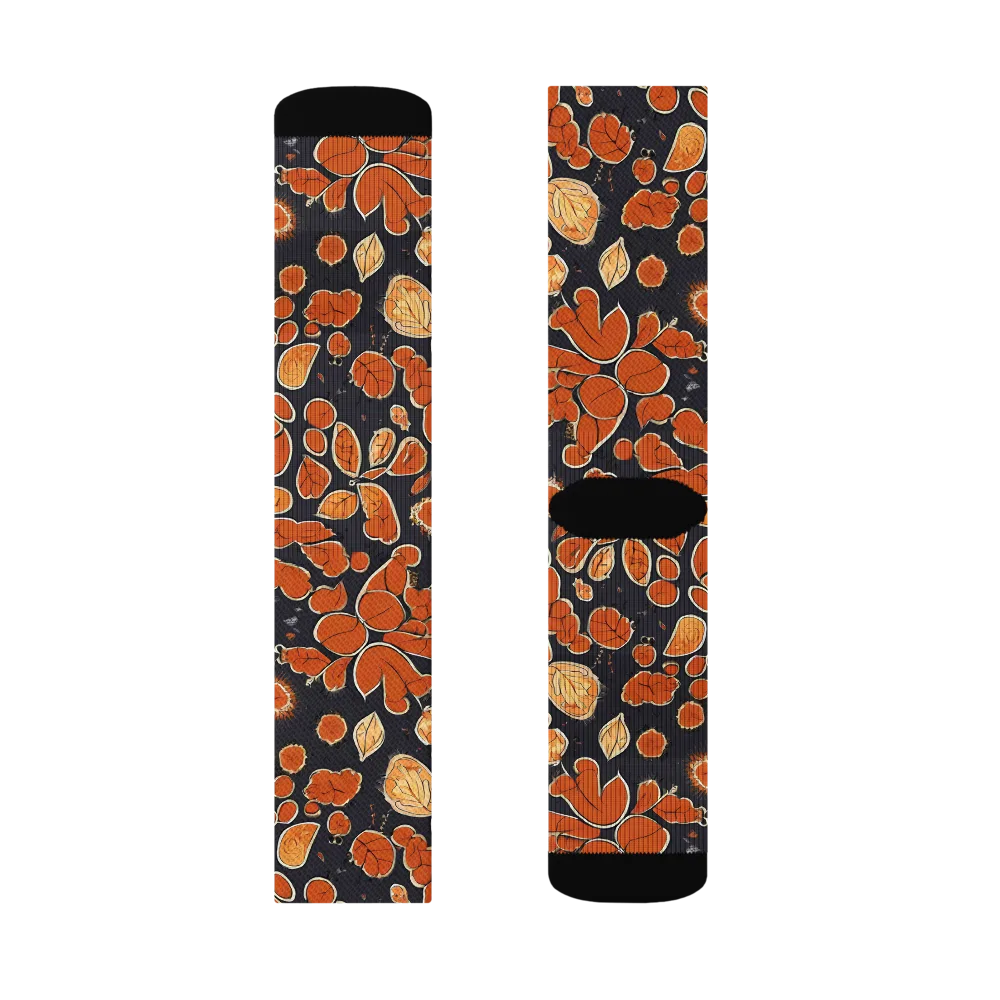 Ember Herbarium on Socks — Left Sock
