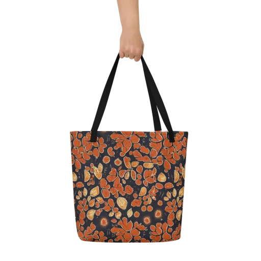 Ember Herbarium on a Large Tote Bag W/ Pocket