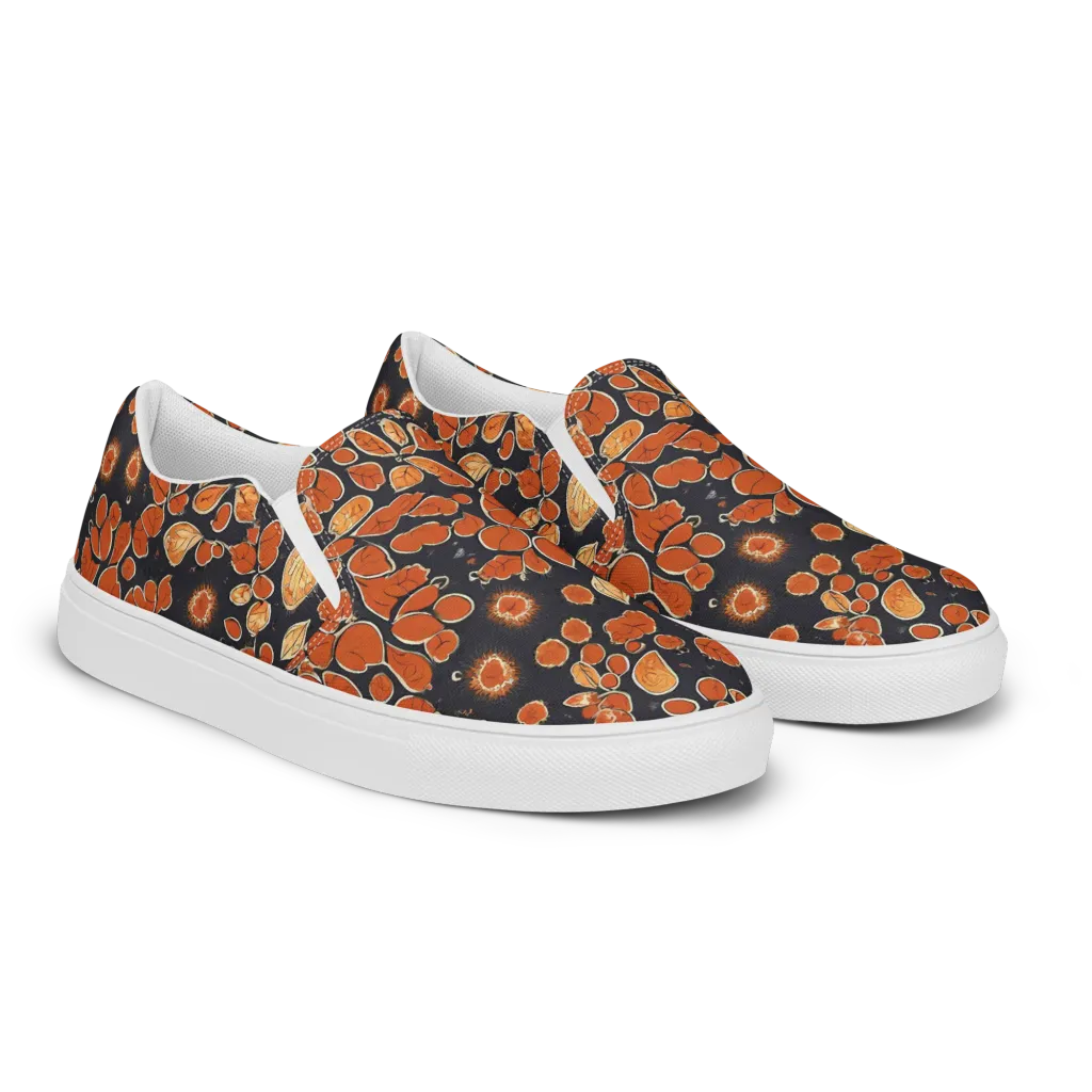 Ember Herbarium on Women's Slip-On Canvas Shoes — Right Front