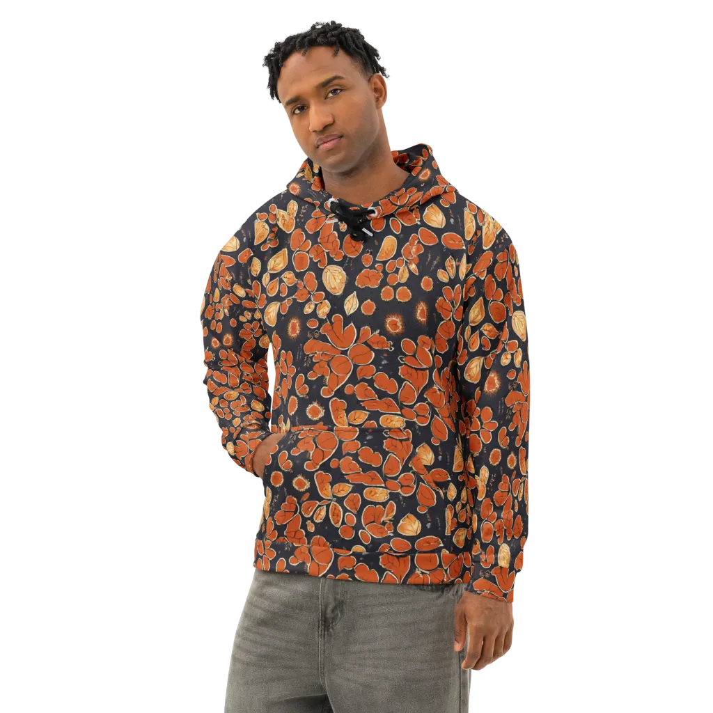Ember Herbarium on Cotton Hoodie — Left Front