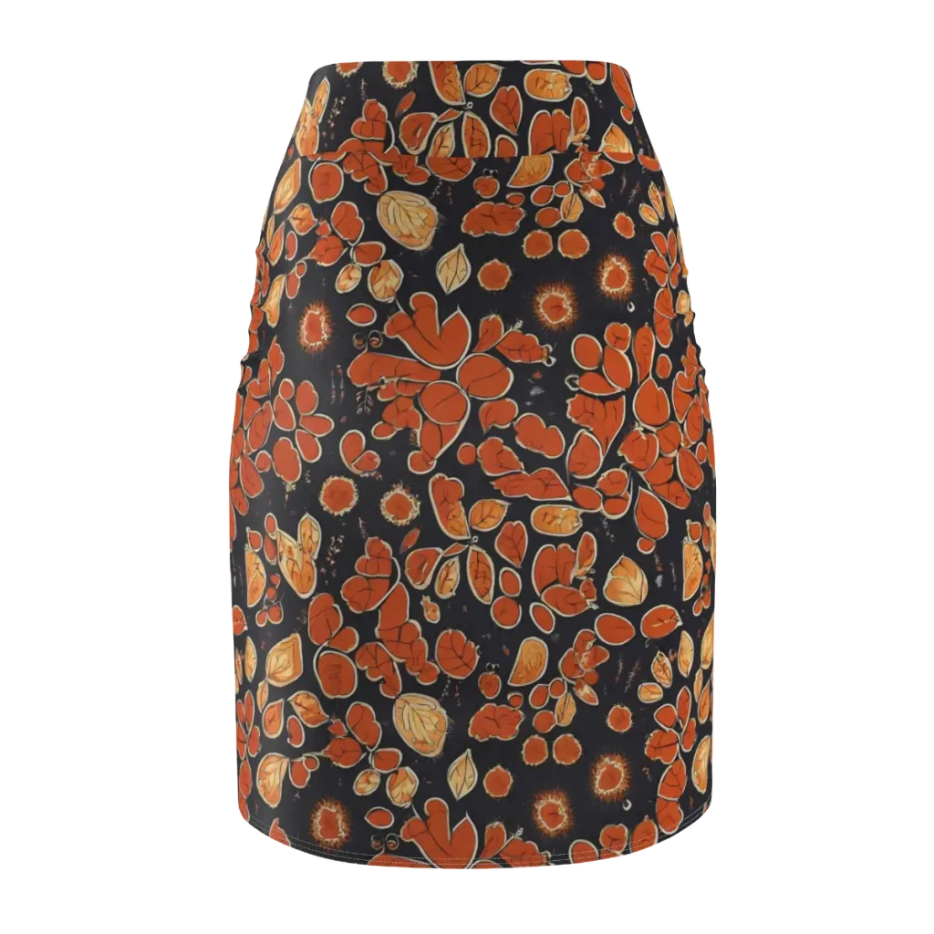 Ember Herbarium on Pencil Skirt — Back