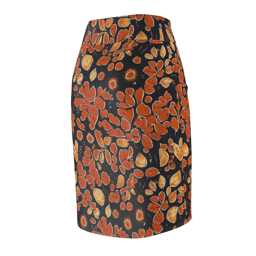 Ember Herbarium on Pencil Skirt — Back Side