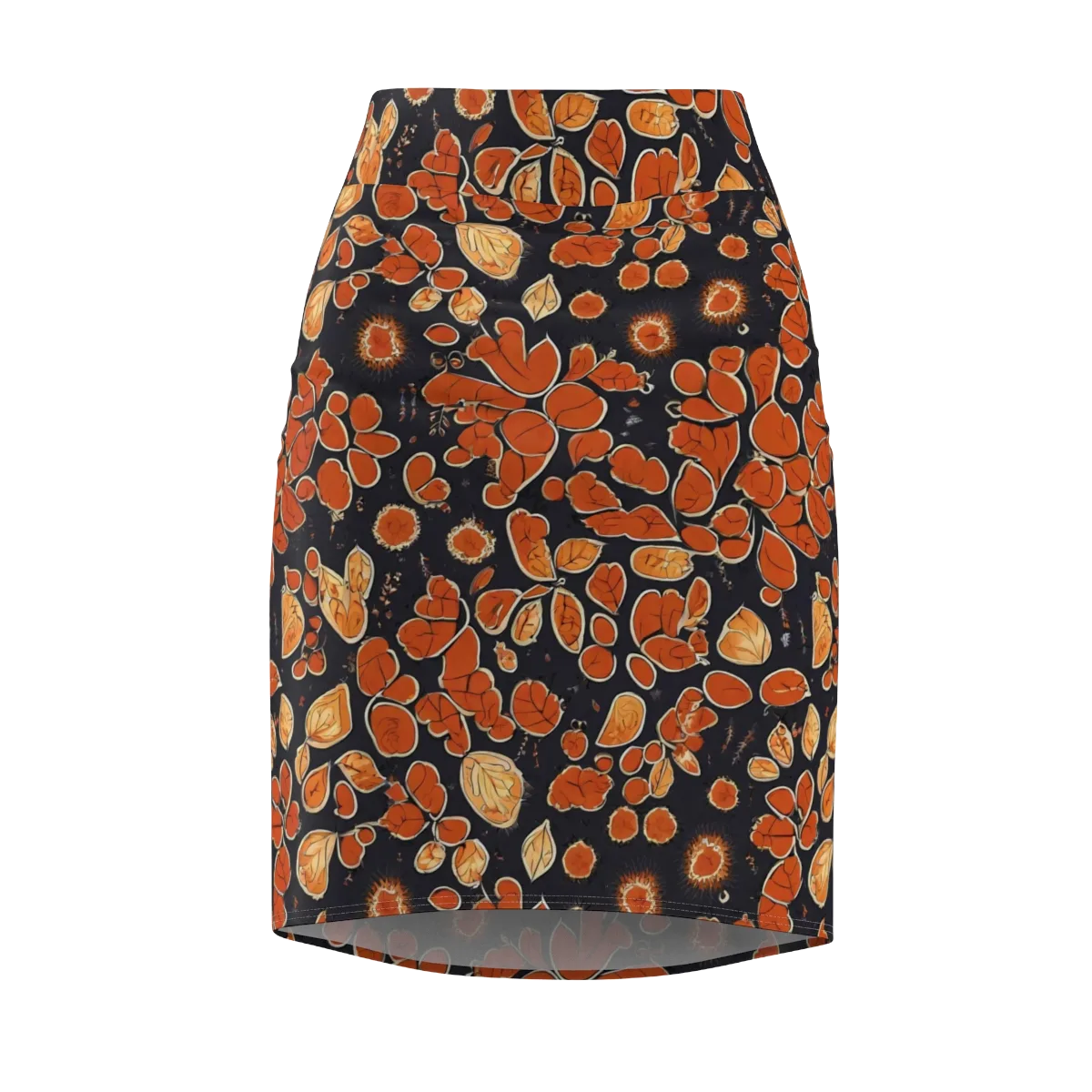 Ember Herbarium on Pencil Skirt — Front