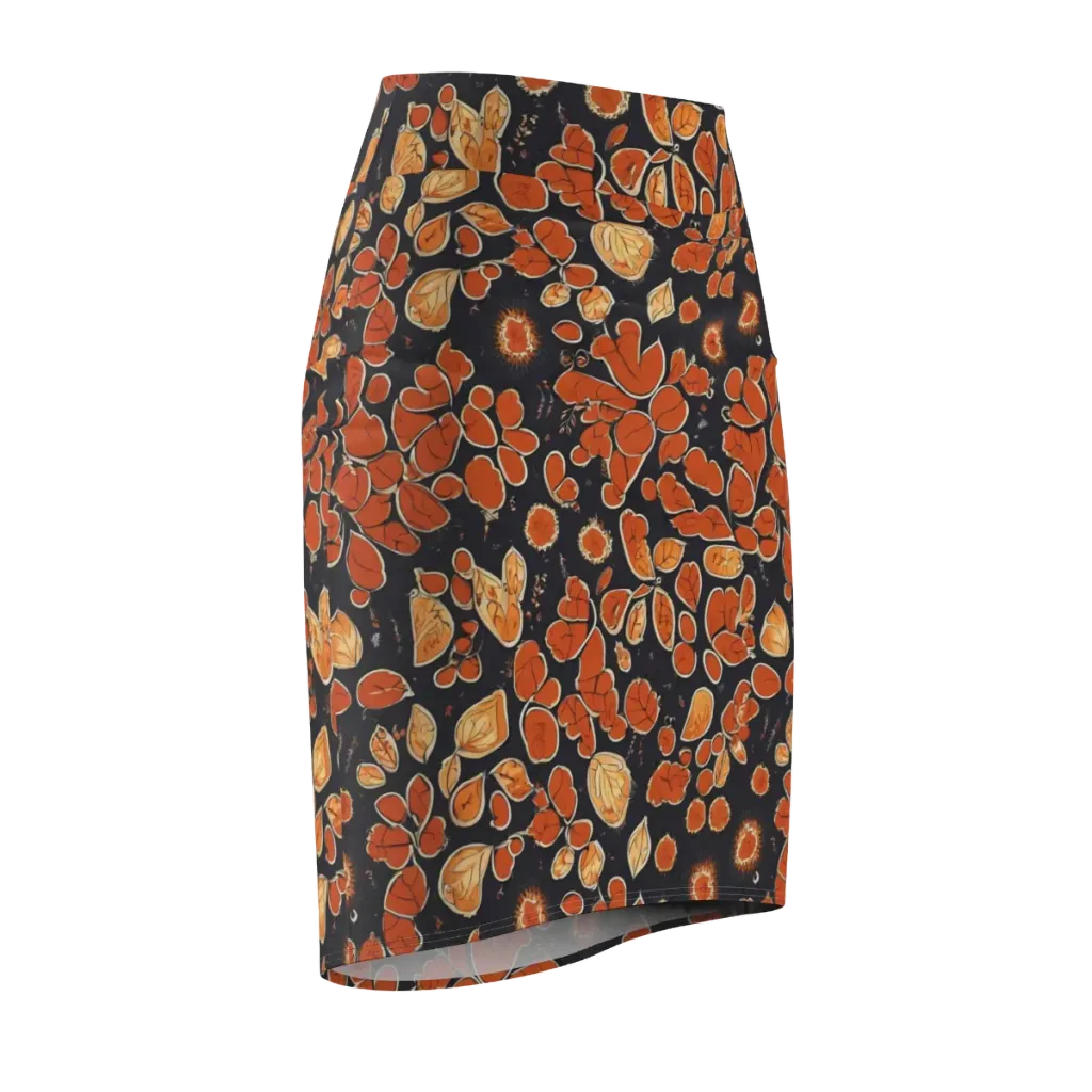 Ember Herbarium on Pencil Skirt — Front Side
