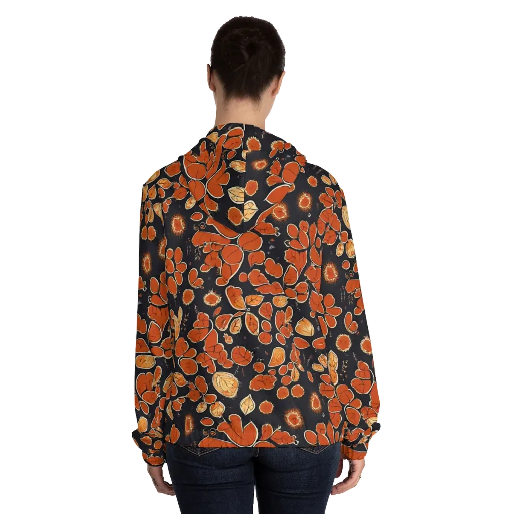 Ember Herbarium on Women's Full-Zip Hoodie — Back On Person