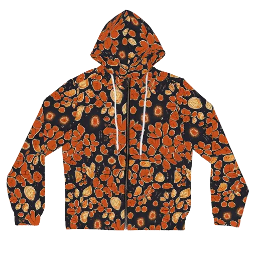 Ember Herbarium on a Women's Full-Zip Hoodie