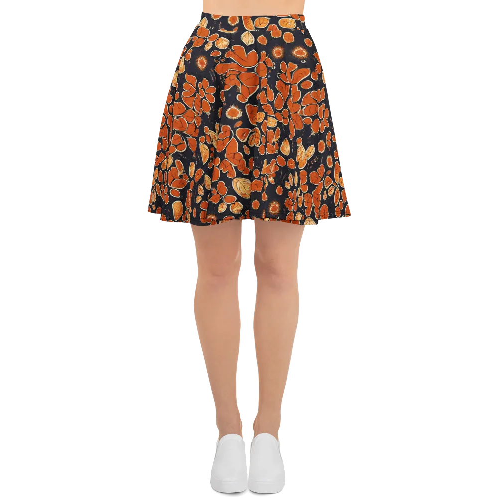 Ember Herbarium on Skater Skirt — Front