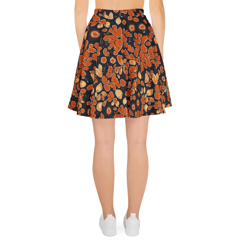 Ember Herbarium on Skater Skirt — Back
