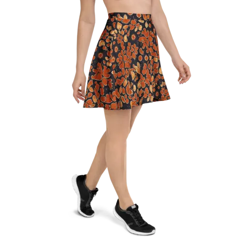 Ember Herbarium on a Skater Skirt