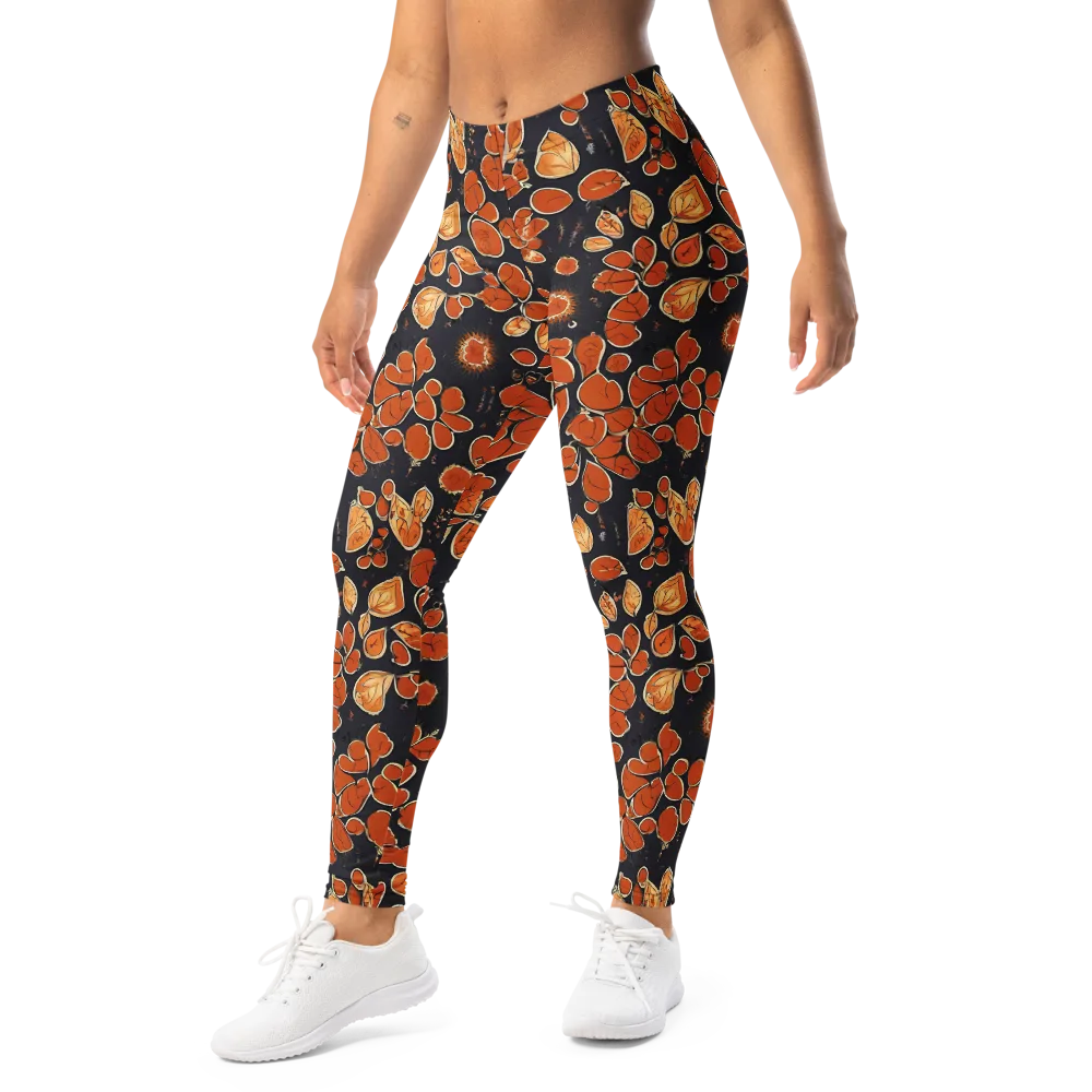 Ember Herbarium on Leggings — Left Front