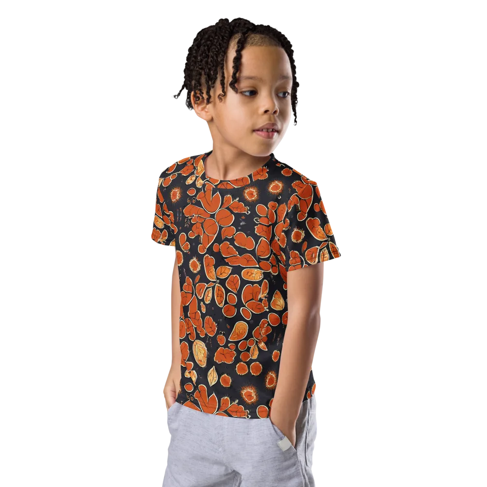 Ember Herbarium on Kids Crew Neck T-Shirt — Left Front