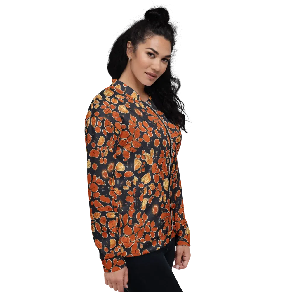 Ember Herbarium on Bomber Jacket — Right