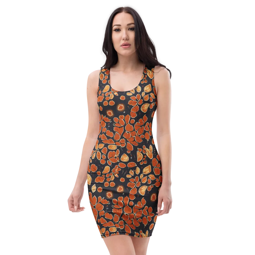 Ember Herbarium on Bodycon Dress — Front